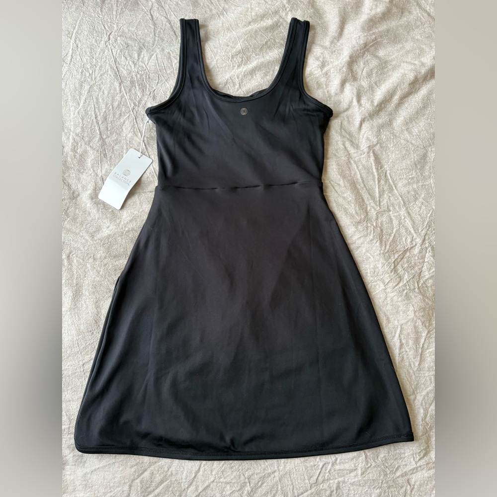 NWT Balance Collection Women’s Peri Black Athletic Active Tennis Dress Small S - Picture 2 of 9